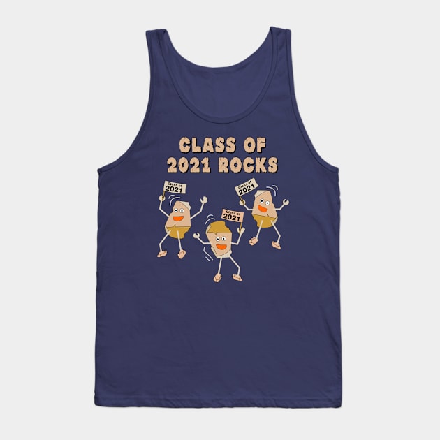 Class of 2021 Rocks Light Tank Top by Barthol Graphics